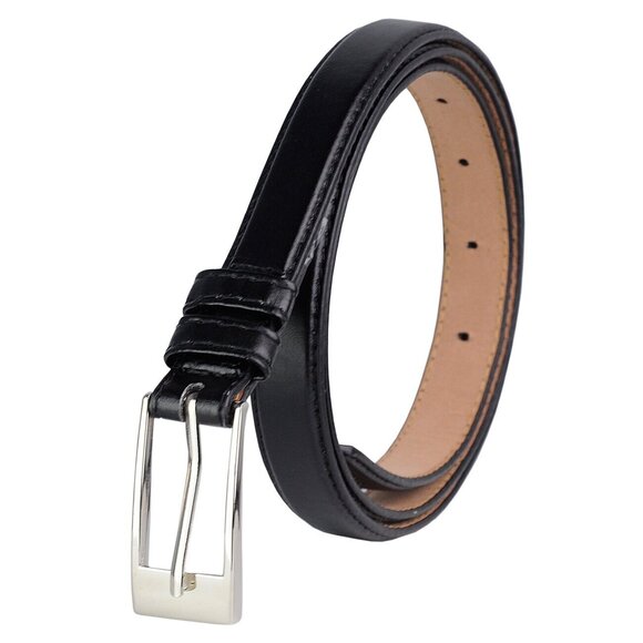 Women's Classy Skinny Bonded Leather Casual Belt With Shiny Buckle (2xl,🦑 - Picture 1 of 3